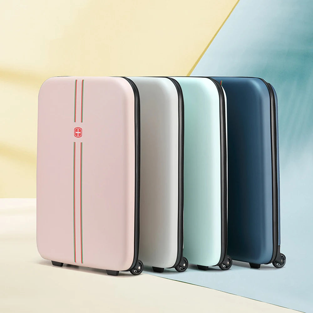 New Arrival Folding Trolley Bag 24" Luggage Case for Business Travel Lightweight Foldable School Suitcase Fashion Trunk Gift
