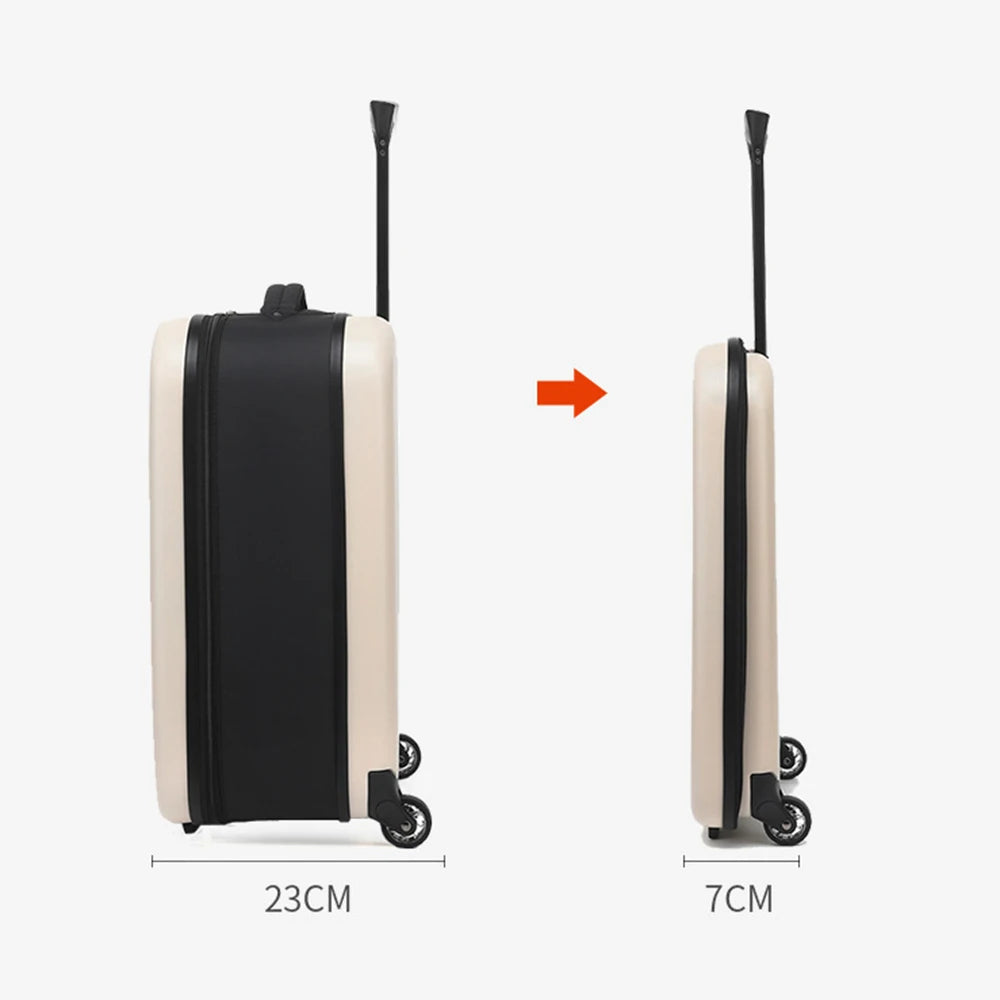 New Arrival Folding Trolley Bag 24" Luggage Case for Business Travel Lightweight Foldable School Suitcase Fashion Trunk Gift